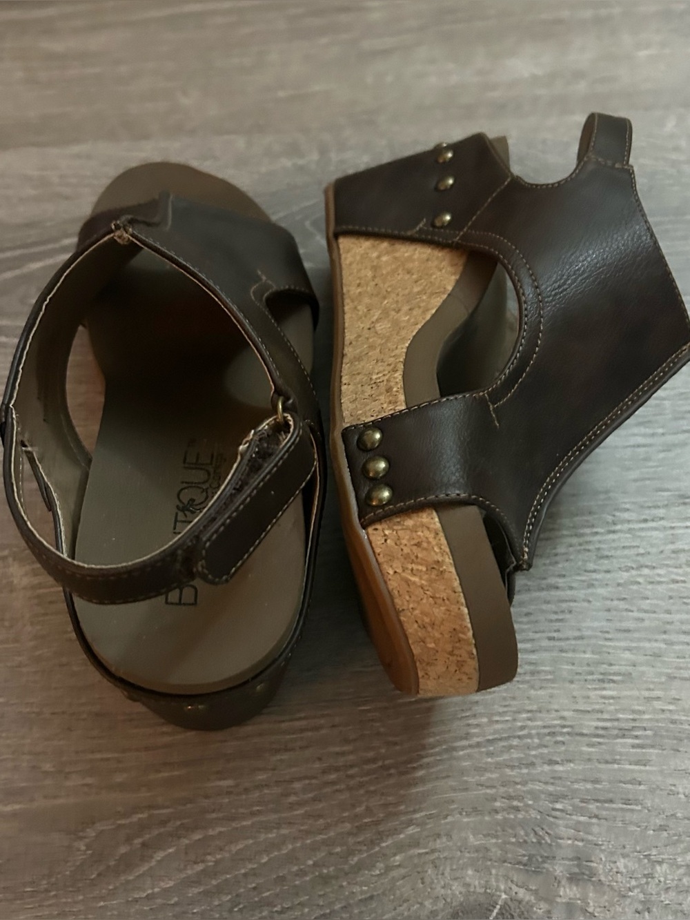 Corkys Carley Wedge Brown Sandal Size 7 - Picture 4 of 10